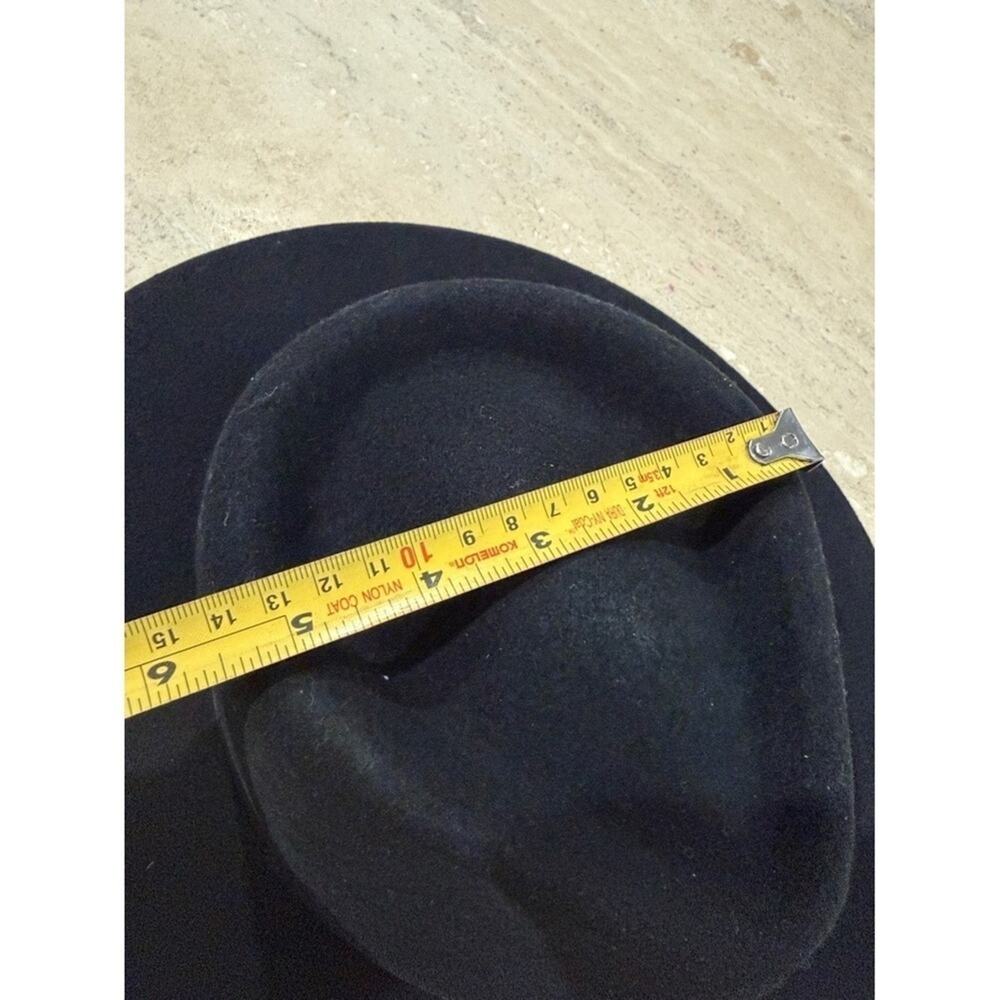 Patina The Lark Black Wool Wide Brim Fedora Hat Handcrafted in Ecuador Large - Picture 9 of 9